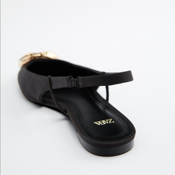 EMBELLISHED FLAT SLINGBACK SHOES - Picture 6 of 9